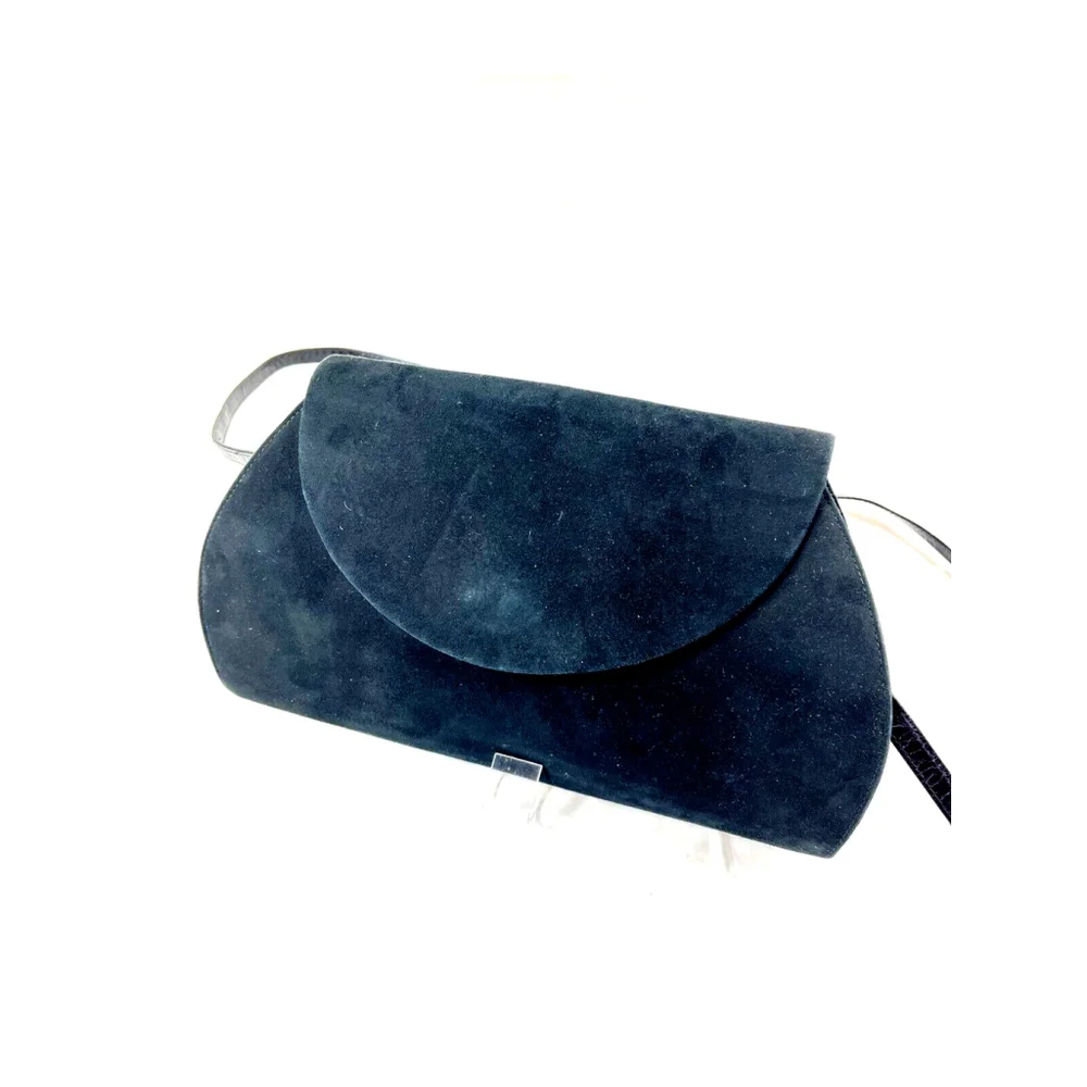 Charles Jordan JOURDAN shoulder bag Formal Flap Logo Hardware velvet and leather